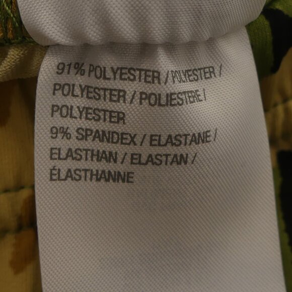 Bob Mackie Small Cropped Wide Leg Pants New with Tags Foliage Print Green Black - Picture 6 of 7